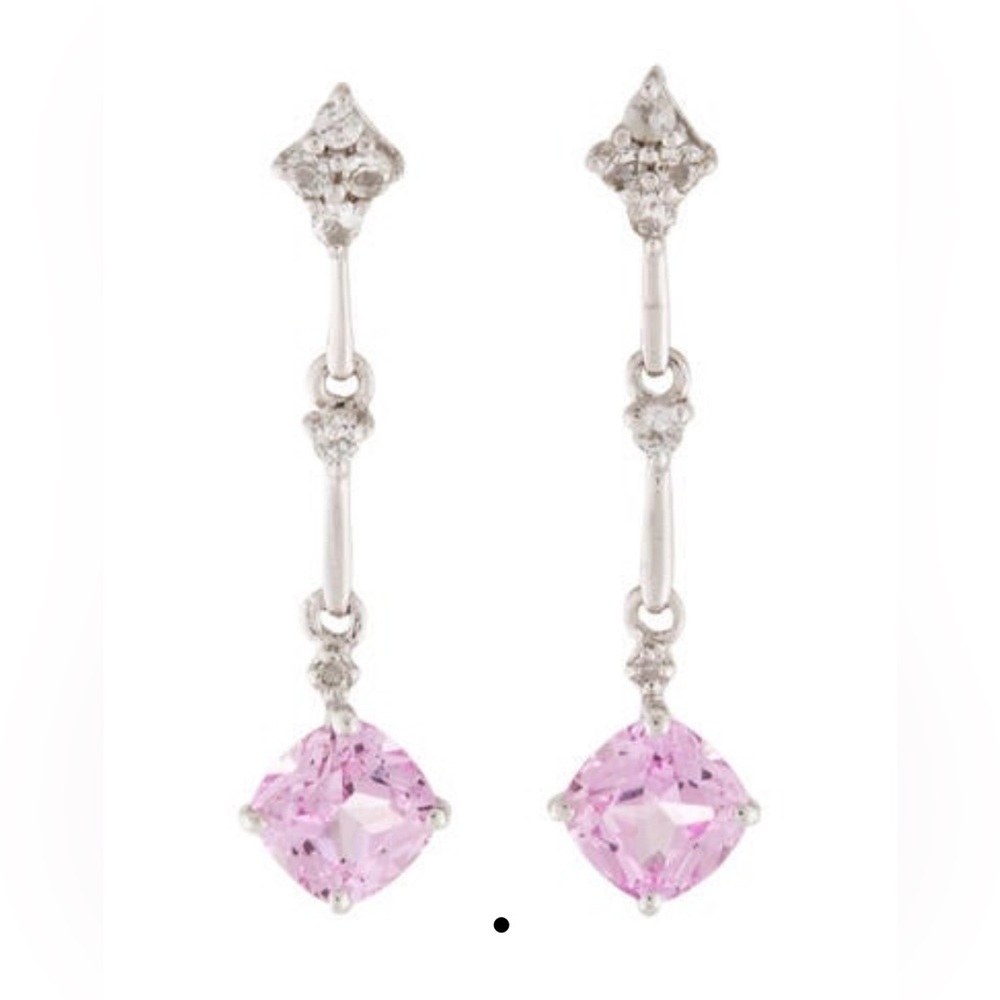 Women’s Earrings 14K Topaz & Sapphire Drop Earrings